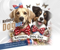 National dog day Großes Rechteck template