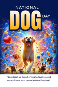 NATIONAL DOG DAY Poster template