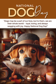 NATIONAL DOG DAY Poster template