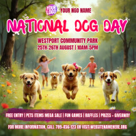 National Dog Day Event Flyer Instagram Post template