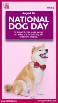 national dog day video template Instagram Story