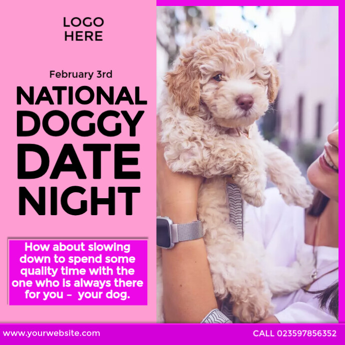national doggy date night Template | PosterMyWall