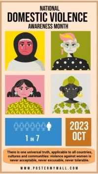 National Domestic Violence awareness month Indaba yaku-Instagram template