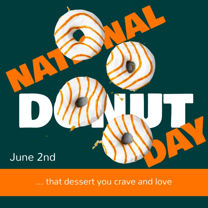 National Donut Day Instagram Post template