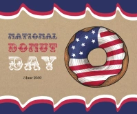 National Donut Day Greeting Facebook Post Vin Medium Rectangle template