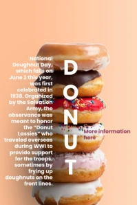 National Donut Day Poster Póster template