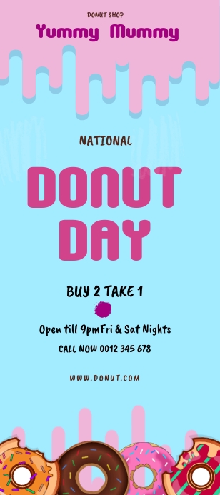 National Donut Day template (1) Karta reagałowa