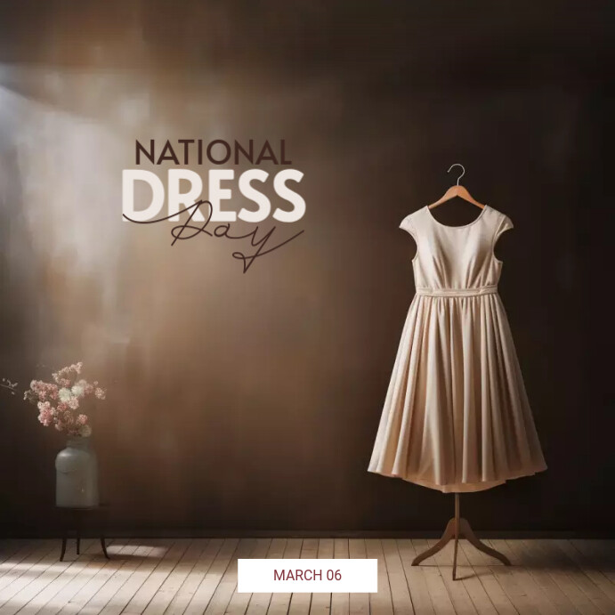 National Dress Day template Instagram Post
