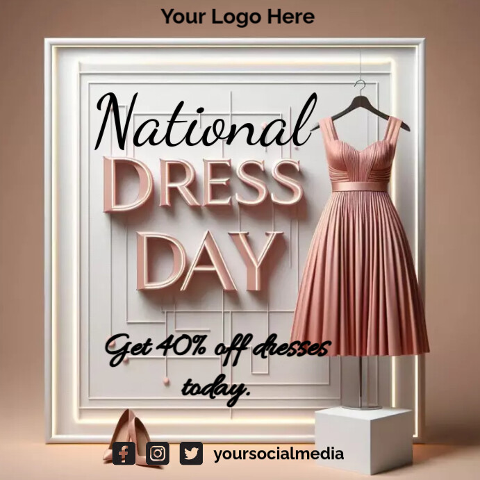 National Dress Day Template Design Instagram Post