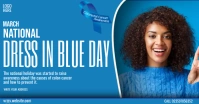 national dress in blue day awareness auf Facebook geteiltes Bild template
