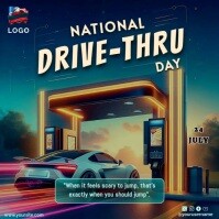 National Drive-Thru Day Publicação no Instagram template