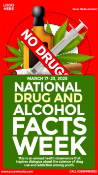 National Drug and Alcohol Facts Week Ad Instagram Story template