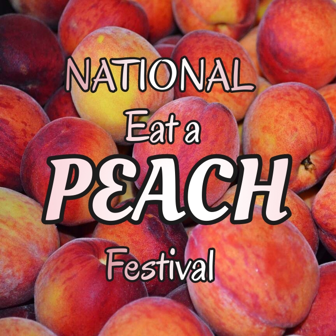 National eat a peach day instagram post Template PosterMyWall