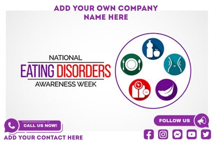 Eating Disoder Poster national eating disorders awareness week Template | PosterMyWall