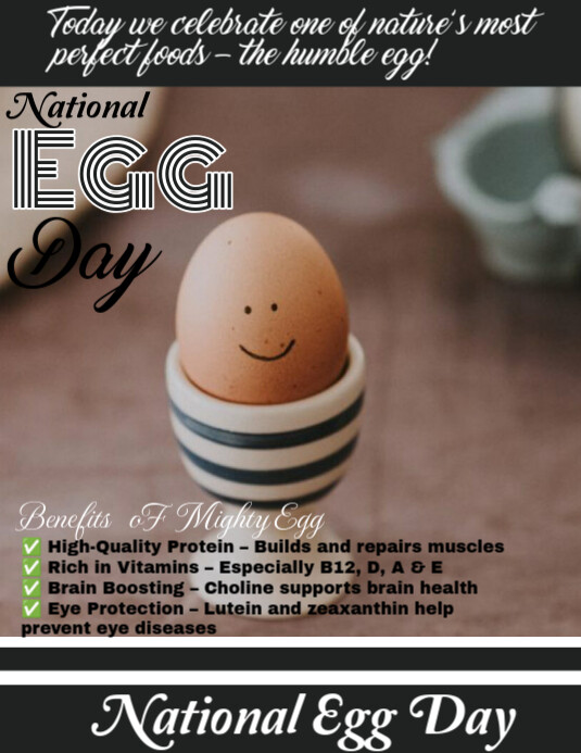 National Egg Day Flyer (US Letter) template