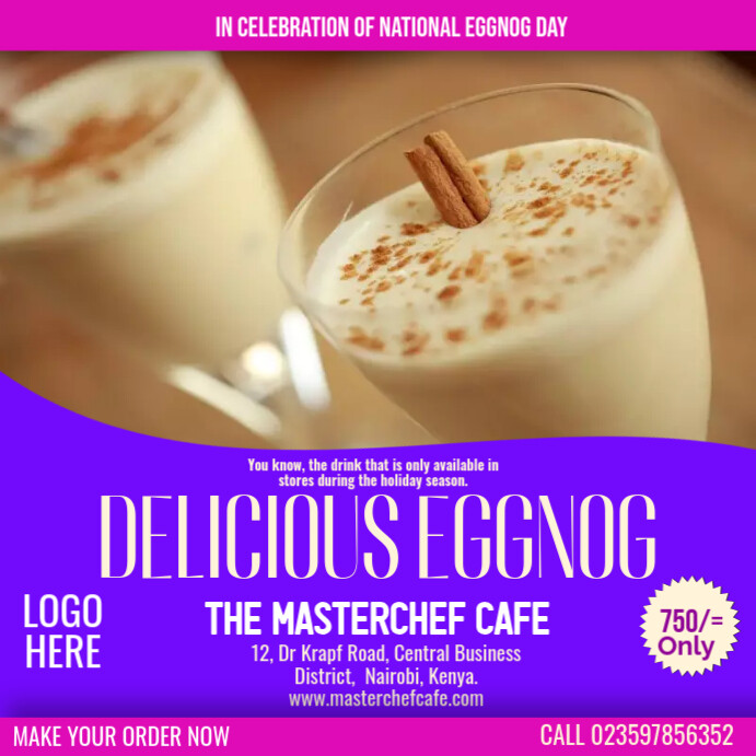 national eggnog day Template PosterMyWall