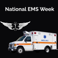 national EMS week Instagram-Beitrag template
