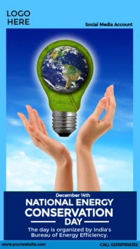 National Energy Conservation Day Design Instagram-verhaal template