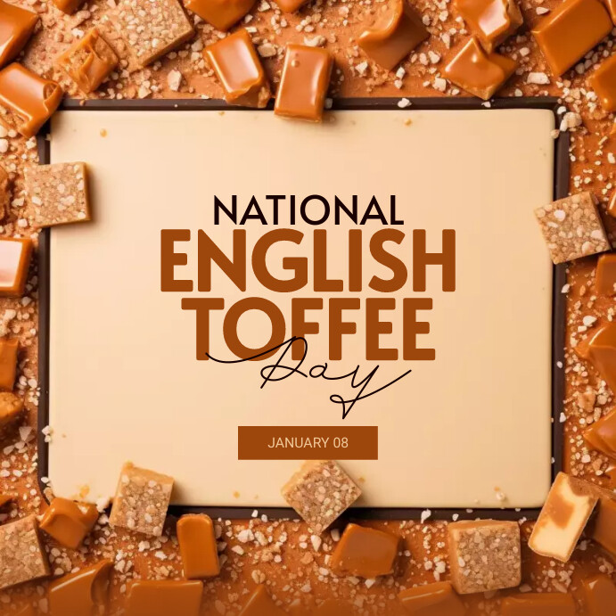 National English Toffee Day Instagram post template