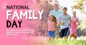 National Family Day Banner Design ภาพที่แชร์บน Facebook template