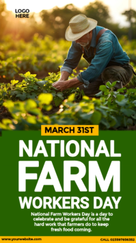 National Farm Workers Day Ad Instagram Story template