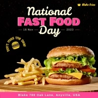 National fast food day instagram template