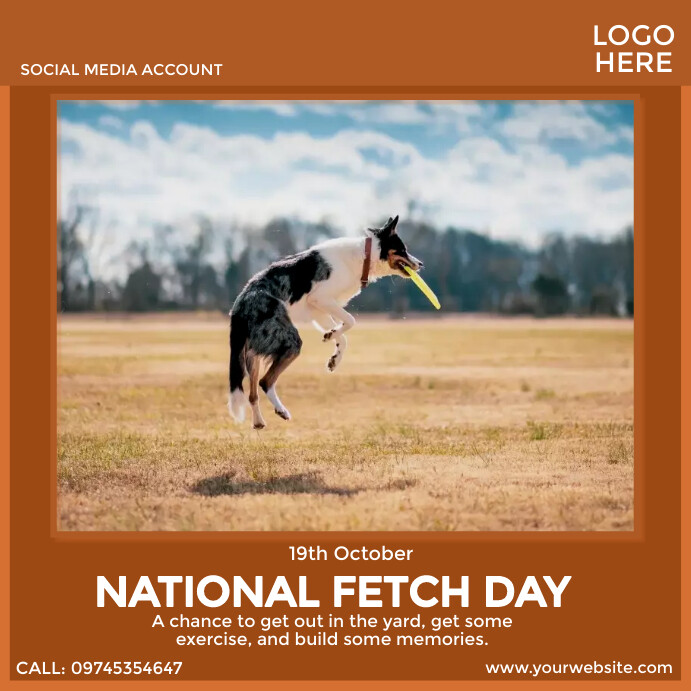 National Fetch Day Instagram Post template