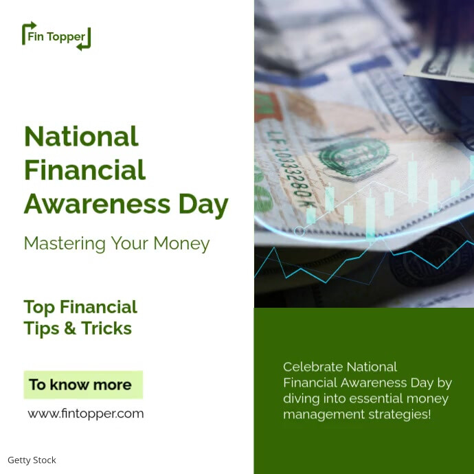 Awareness Financial Math National financial awareness day template | PosterMyWall