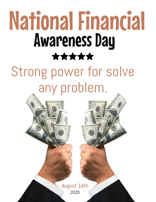 national financial awarness day Folheto (US Letter) template