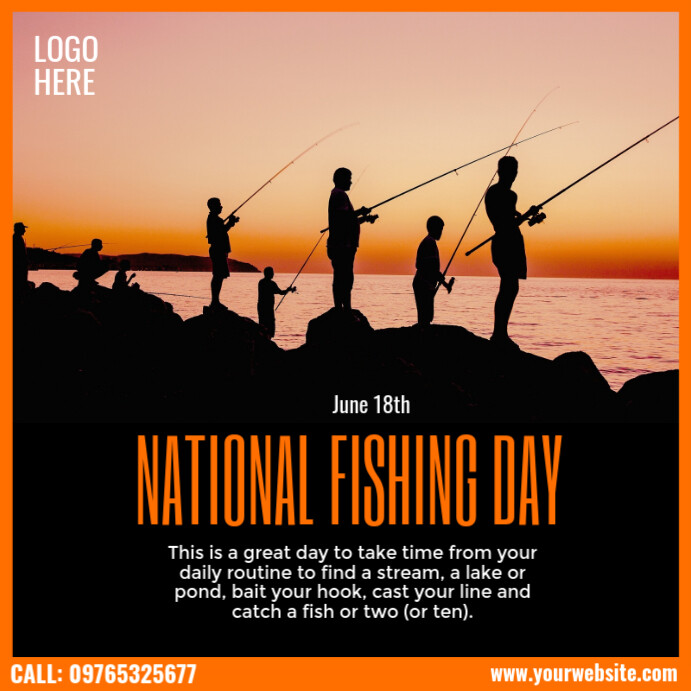 Copy of national fishing day | PosterMyWall
