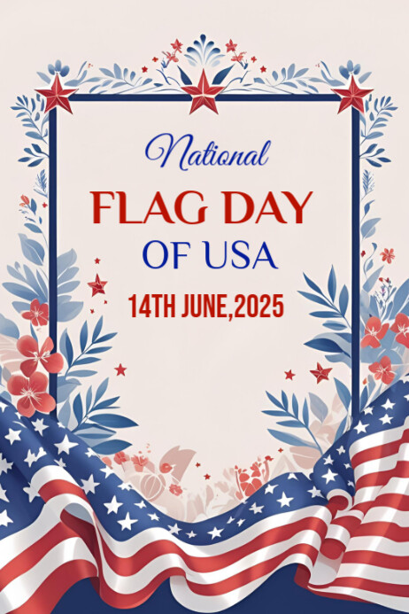 National Flag Day Of USA Template 2025 Banner 4' × 6'