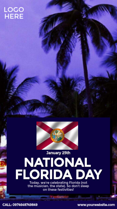 National Florida Day Design Template | PosterMyWall
