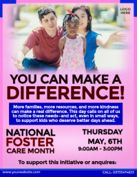 national foster care month flyer template