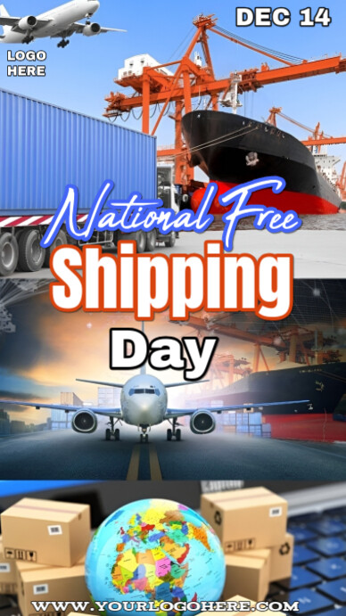 Copy of National free shipping day | PosterMyWall