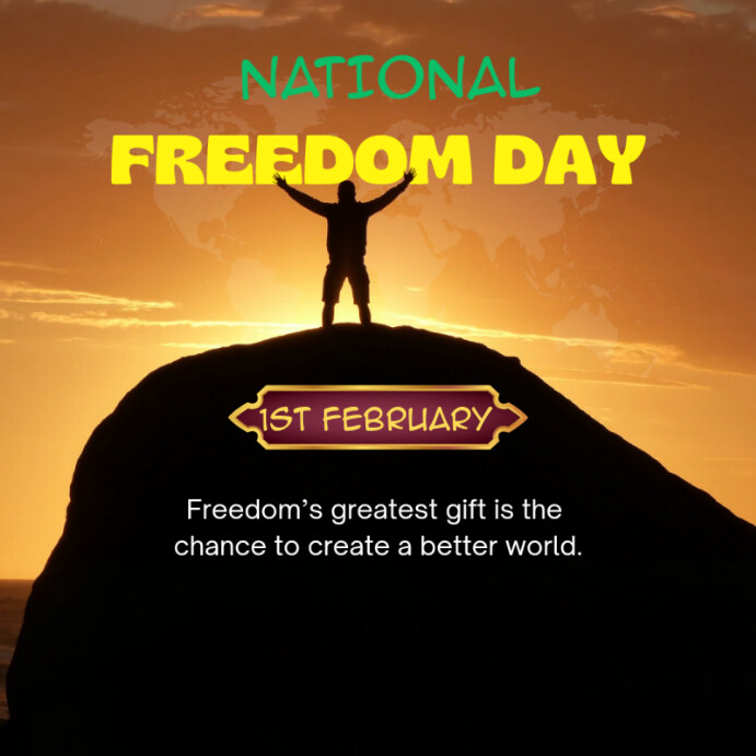 Modèle National freedom day flyer | PosterMyWall