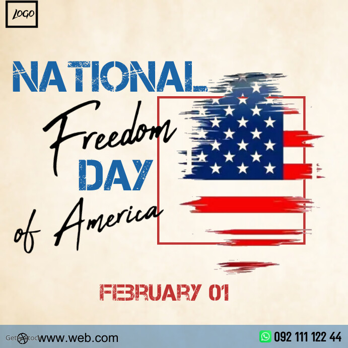 Plantilla de National freedom day of America PosterMyWall