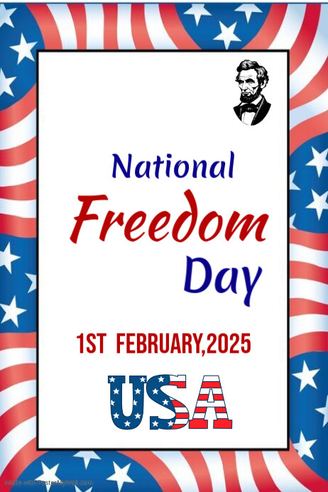 National freedom Day of USA 2025 Poster template