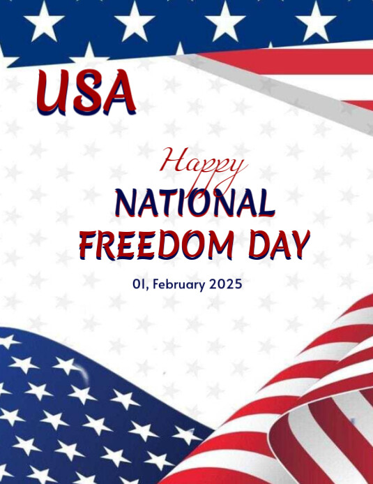 National Freedom Day USA Flyer 2025 template