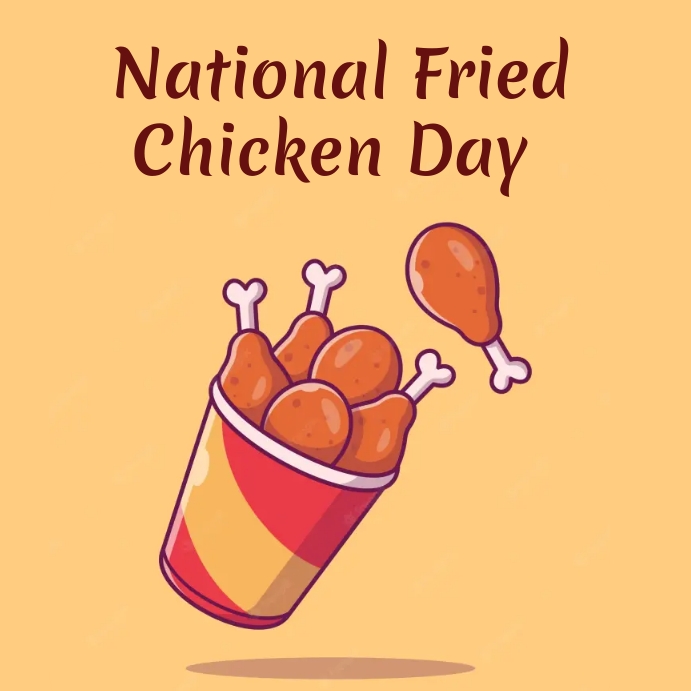 national fried chicken day template