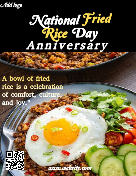 National fried rice day anniversary Template | PosterMyWall