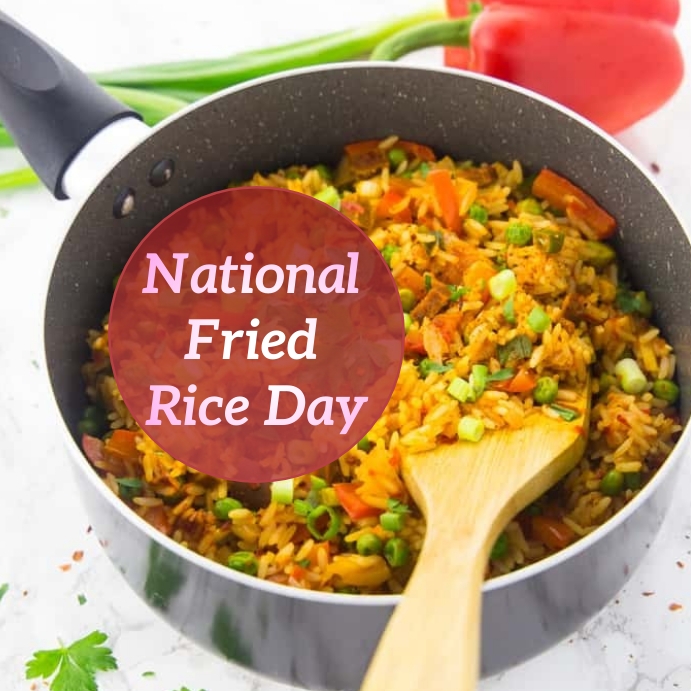 Fried Rice Post Design national fried rice day Template | PosterMyWall