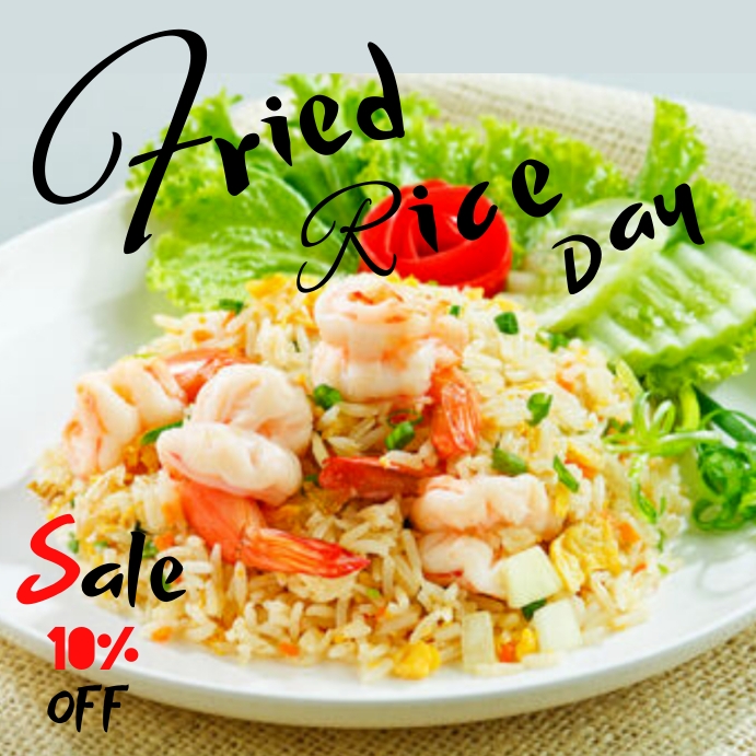 Fried Rice Post Design National Fried Rice Day Template | PosterMyWall