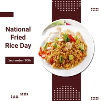 Fried Rice Post Design national fried rice day Template | PosterMyWall