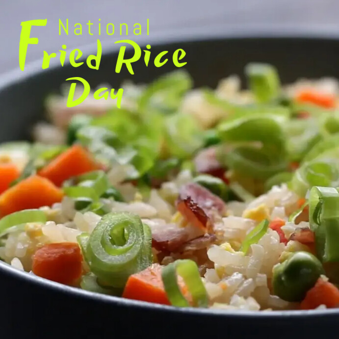 Fried Rice Post Design National Fried Rice Day Template | PosterMyWall