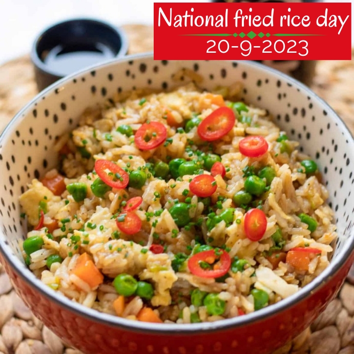 Fried Rice Post Design Modèle National fried rice day instagram post | PosterMyWall
