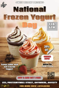 Yogurt day Gráfico de Pinterest template