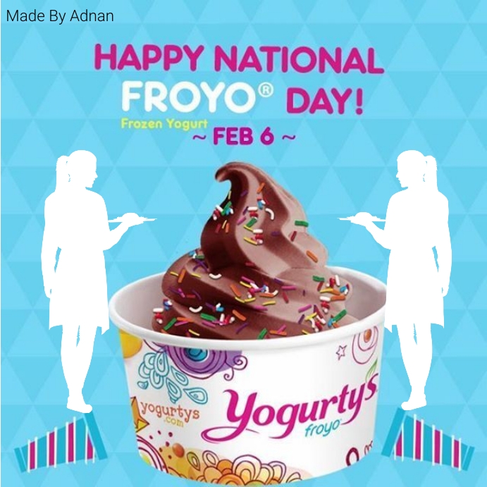 Plantilla de De Yugurt Congelado Nacional | PosterMyWall