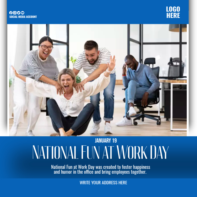 national fun at work day Template | PosterMyWall
