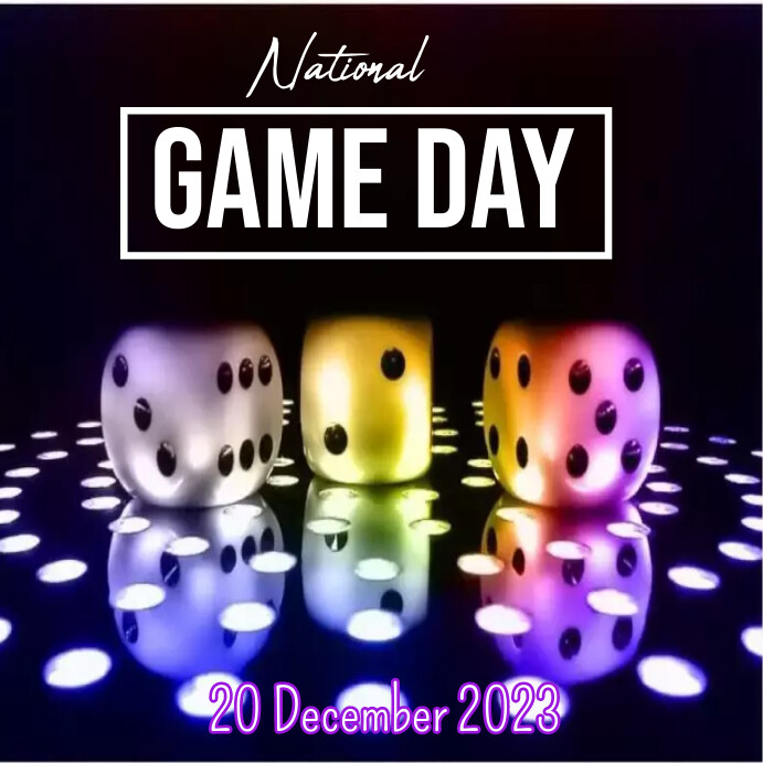 National game Day Instagram post Templat PosterMyWall