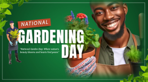 National gardening day template